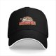 Black baseball cap with dramatic hedgehog graphic and funny text