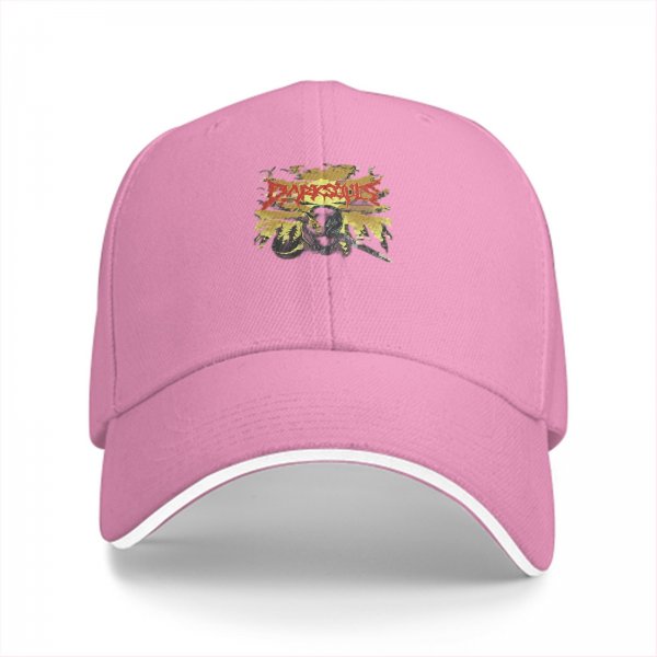 Black baseball cap with Dark Souls themed graphic print