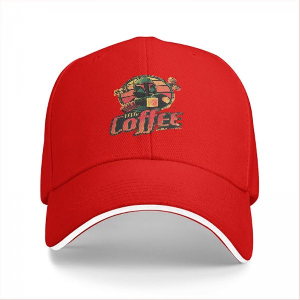 Black baseball cap with Fett Coffee Boba Fett graphic print