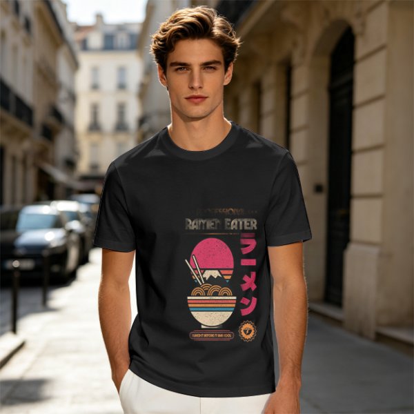 Professional Ramen Eater Retro Graphic T-Shirt Design