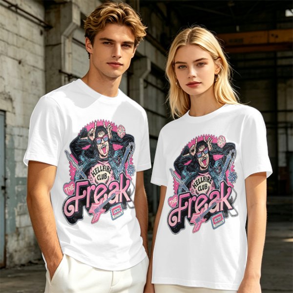 Olive Graphic T-Shirt with The Freak Hellfire Club Rock Print