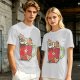 Olive T-Shirt With Cute Capybara In Christmas Hot Cocoa Mug Print