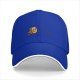 Black baseball cap with a cartoon flying burger graphic