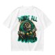Olive T-Shirt Featuring 'We're All Doomed' and Doom Character Art