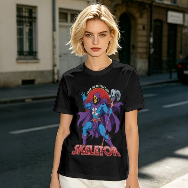 Skeletor Lord of Destruction Graphic Olive T-Shirt
