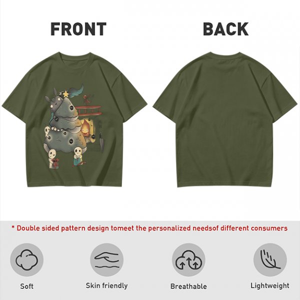Studio Ghibli Fantasy Creature Graphic T-Shirt Design