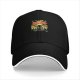 Black baseball cap with Dark Souls themed graphic print