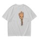 Olive Green T-Shirt with Smiling Baby Groot Graphic