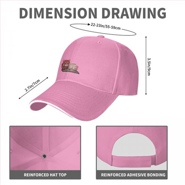 Black baseball cap with cute red panda using retro computer graphic