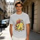 Olive T-Shirt With Super Saiyan Style Electric Cat Graphic