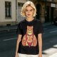 Olive T-Shirt With Happy Bear Holding Fork And Knife Here For Snacks Print