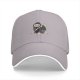 Black baseball cap with a cartoon grim reaper sloth graphic