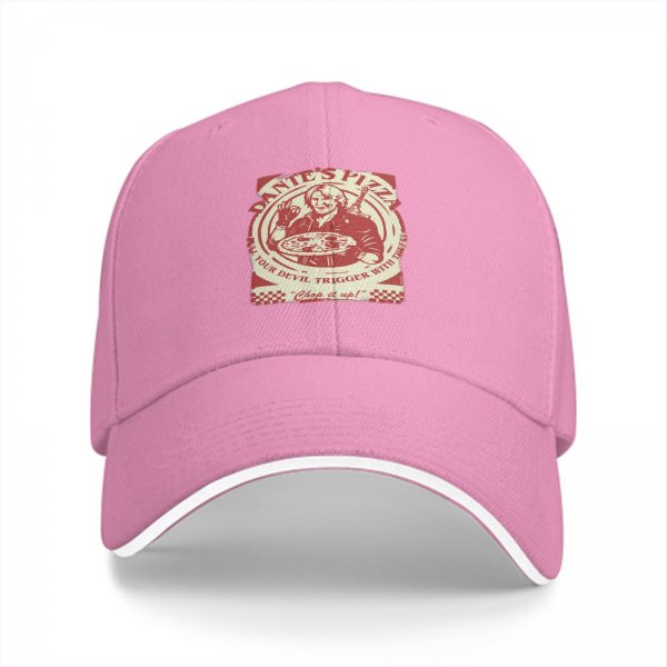 Black Baseball Cap With Dante's Pizza Devil Trigger Print