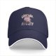 Black baseball cap with glitter water and anxiety unicorn print