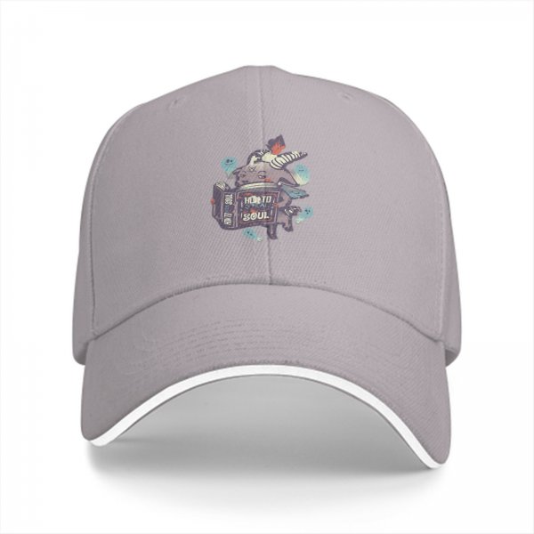 Black Baseball Cap With Ghostly Creature 'How To Steal Soul' Artwork