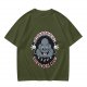 Olive Graphic T-Shirt with Shitstorm Survivors Club Cartoon Print