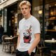 Olive T-shirt with Cute Sushi Dipping in Soy Sauce Graphic