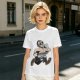 Olive T-Shirt with Cartoon Jason Voorhees Graphic Print