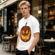 Olive Green T-Shirt With Scary Jack O' Lantern Pumpkin Print