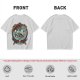 Olive Green Pirate Themed T-Shirt with Ship and Skull Graphic