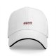 Black Baseball Cap with Red and Grey Japanese Script Embroidery