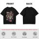 Olive Graphic Tee With Surreal Fantasy Creature Art Print