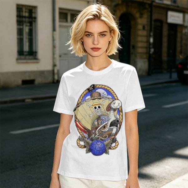 One Piece Going Merry Pirate Ship Graphic T-Shirt