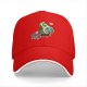 Black baseball cap with retro avocado traveler graphic