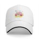 Black baseball cap featuring Kirby eating ramen
