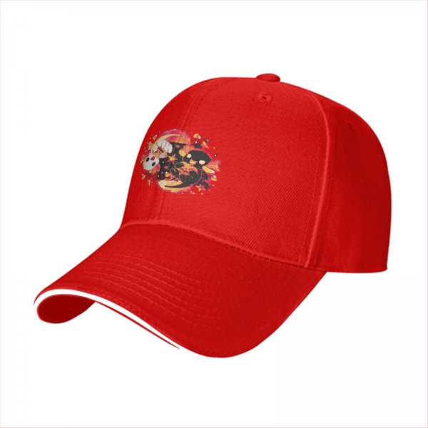 Black baseball cap with cute fantasy creature graphic print