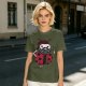 Olive Green T-Shirt With Bearded Ladybug Print
