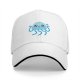 Black Baseball Cap With Cute Kawaii Light Blue Jellyfish Print
