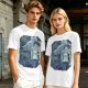 Olive T-Shirt Featuring Princess Mononoke Wolf Artwork