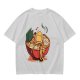 Olive T-Shirt With Cute Ramen Bowl Graphic Print