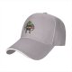 Black Baseball Cap with Green Orc Warrior Graphic Print