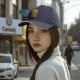 Black baseball cap with take a dumpling and eat it cute food graphic