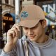 Black Baseball Cap With Stormy Sailing Ship Art Print