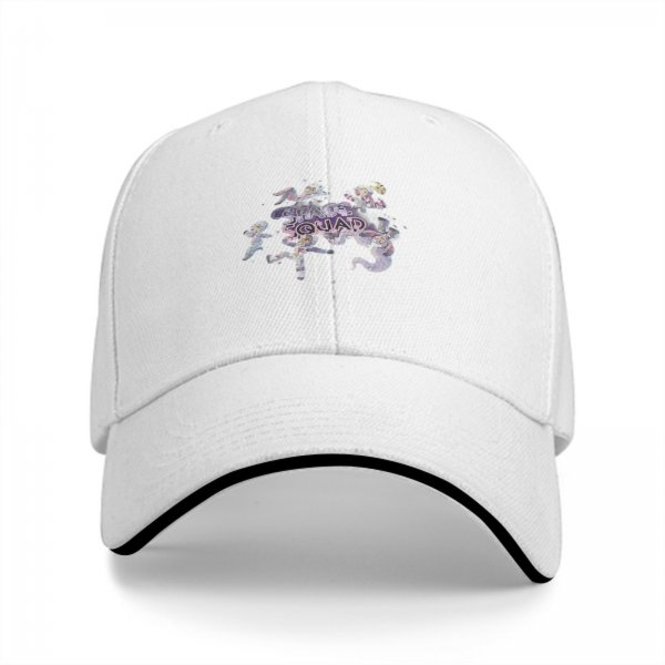 Black Baseball Cap With Space Squad Astronaut Graphic Design