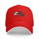 Black Baseball Cap With Cat Reaching For Globe Print