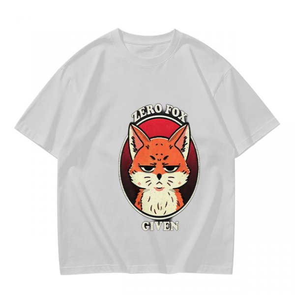 Olive T-Shirt With Zero Fox Given Grumpy Fox Graphic Print