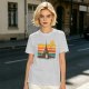 Olive T-Shirt With Retro Sunset Fantasy Castle Graphic