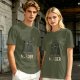 Olive t-shirt with first degree murder crow graduates graphic