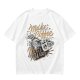 Make Coffee Not War Skeleton Hand Graphic T-Shirt