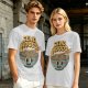 Olive Green T-Shirt With Retro Send Noods Ramen Bowl Graphic