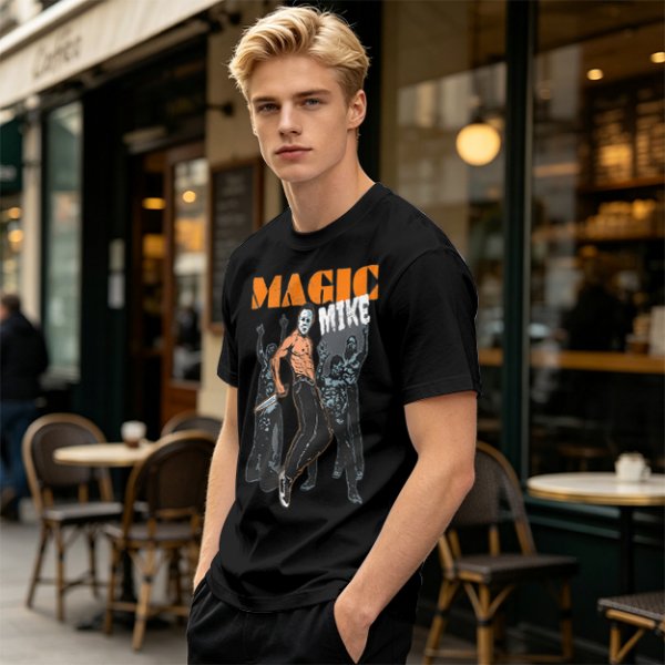 Magic Mike Horror Parody Graphic T-Shirt Design