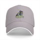 Black baseball cap with colorful cat graphic and Evil Girls text