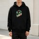 Black Hoodie With Bigfoot Mountain Dude Graphic Print