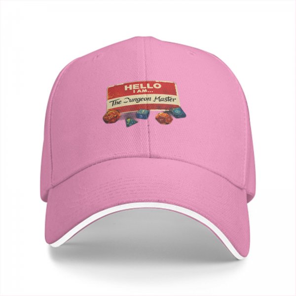 Hello I Am The Dungeon Master Baseball Cap With Dice Art