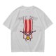 Olive T-Shirt With Cartoon Bacon Champion Medal Print