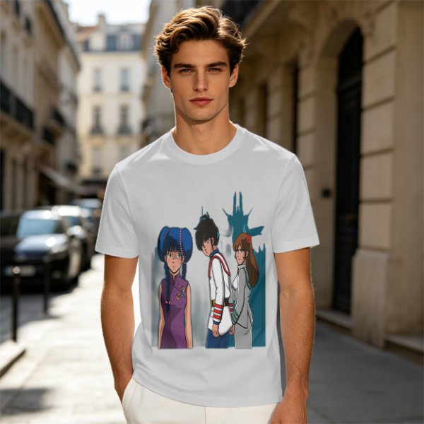 Anime Character Graphic Olive Green T-Shirt